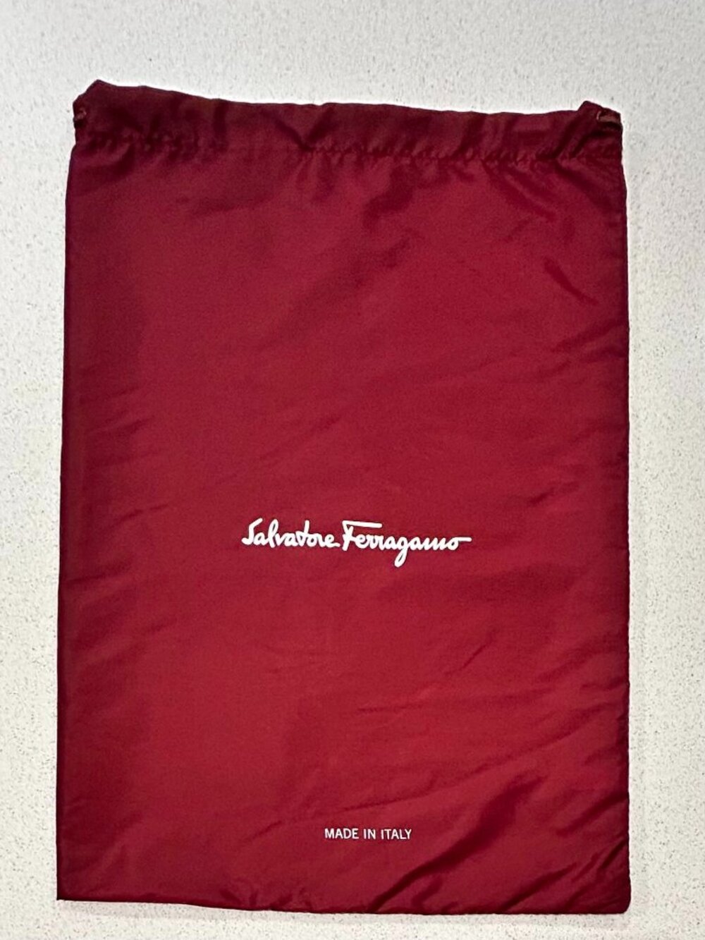 Salvatore Ferragamo Authentic Vintage Burgundy Dust Bag 11 x 16” Made in Italy